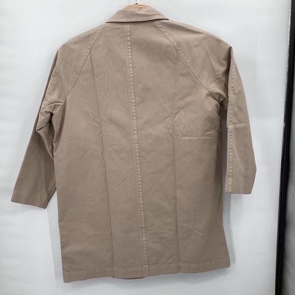 Outerknown Century Car Coat Mens L Latte Canvas Trench Over Coat 100% Cotton - Picture 3 of 8